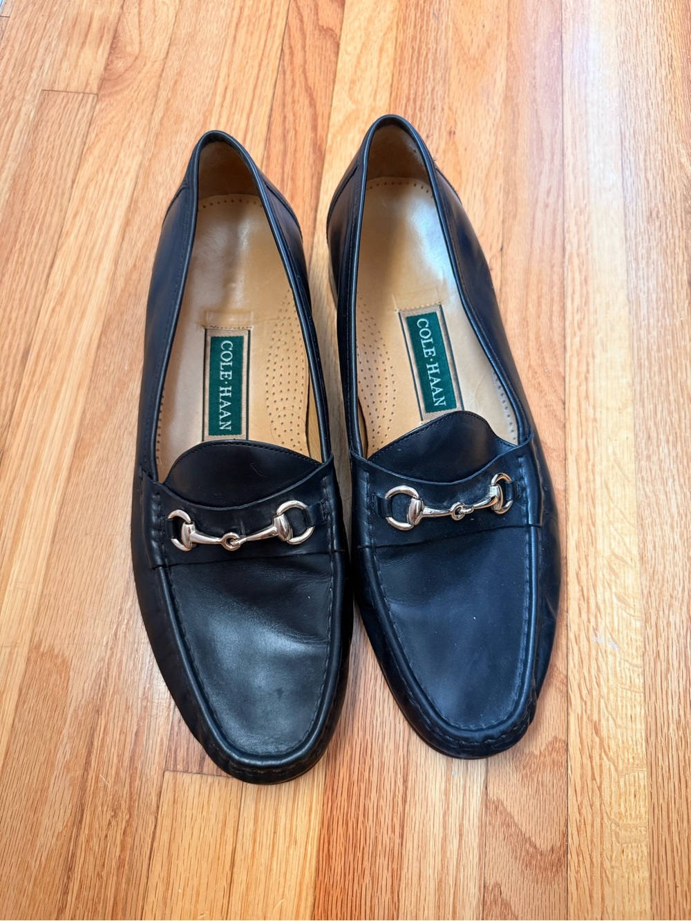 Cole Haan Men’s Black Leather Bit Loafers